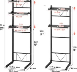 Verstelbaar Stand Opbergrek - Toilet Organzier Voor Wasserij Plank Wasmachine rek — thumbnail 5
