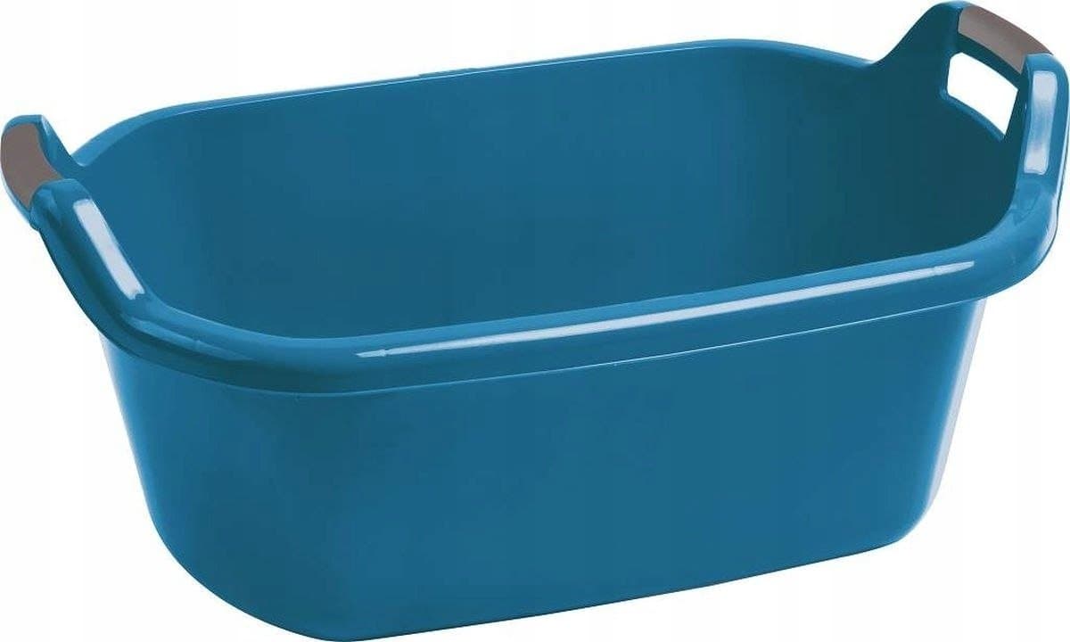 Curver Ovale waskom met handgrepen 55l Blauw Turquoise — afbeelding 1