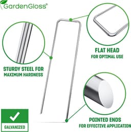 Stevige Stalen Grondankers (Set van 250) Voor Onkruidmat Tuinmat Schutting & Camping - 150 mm Lang 25 mm Breed Ø 3 mm — thumbnail 5