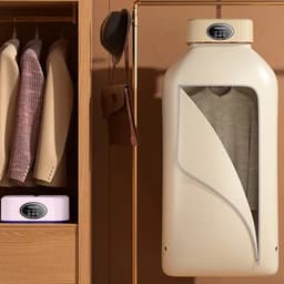 Draagbare opvouwbare droger - Droger voor camping/caravan - Multifunctionele Droger - Elektrische Wasdroger - Draagbare Compacte Opvouwbare Wasdroger - Tijdsinstelling - Wit - Remote Control — thumbnail 2