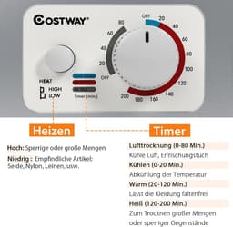 Mini Wasdroger 2,5 kg - Energiezuinige Elektrische Droger met 4 Droogmodi voor Thuisgebruik — thumbnail 2