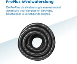 ProPlus Afvalwaterslang - 10 m - Afwatering - Temperatuurbestendig - Flexibel en Uittrekbaar - ø 32 mm - Voor het Geleiden van Afvalwater vanuit caravans/campers, vijvers en zwembaden - Afvoerkanaal - Zwart — thumbnail 2