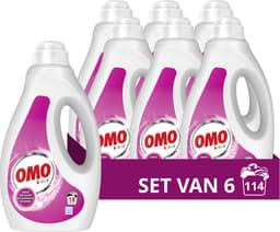 Omo - Vloeibaar Wasmiddel - Kleur - 6 flessen - 114 Wasbeurten - Voordeelverpakking — thumbnail 1