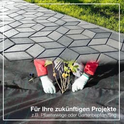 Tuinfleece waterdoorlatend & ademend - Scheurbestendig - Onkruidwerend doek - Inclusief grondankers - Verschillende maten - 2mx10m - 20m² — thumbnail 3