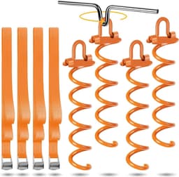Grondankers tuinhuis schommels set van 4 - verstelbare riem - 25m lengte — thumbnail 1