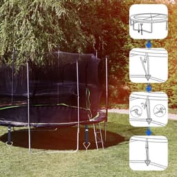Grondankers set voor trampoline schommel paviljoen partytent - 4 grondankers + 4 verstelbare riemen + 1 draaihulp — thumbnail 3