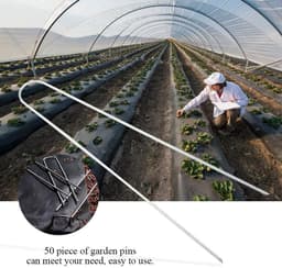 Staaldraad grondankers landschapsnieten - 50 stuks - voor gras, tent, hekverzwaringen - tuinboerderij — thumbnail 5