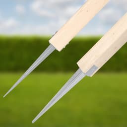 Set van 2 inslaghulzen - paaldragers verstelbaar 0-160 mm - thermisch verzinkt - voor houten palen — thumbnail 3