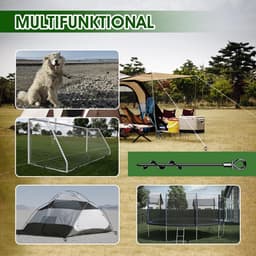 Grondankers heavy duty set van 8 - trampoline grondanker om in te draaien - bestand tegen hoge wind - met straps — thumbnail 3