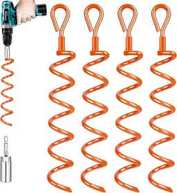 Grondankers met adapter - Set van 4 stuks voor trampoline, tenten, luifels, dekzeilen, schommels — thumbnail 1
