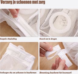 Colorful Sun® Waszak - Wasnet voor Schoenen - 1 st - 40 x 19 cm kaliber - Schoen Wassen - Speciale Zorg Waszak Huishouden - Netje Anti-Vervorming - Multifunctionele waszakje voor lingerie wasnet - sneaker cleaner waszakken voor wasgoed waszakken — thumbnail 2