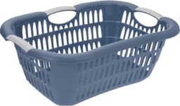 Kunststof wasmandje blauw 15 liter L40 x B30 x H20 cm - Draagwasmandje met handvatten — thumbnail 1