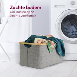 Gadgy Opvouwbare Wasmand - Heupwasmand 45 L - Opbergmand - Wasbox - Wasmanden - Laundry Basket - Grijs — thumbnail 5