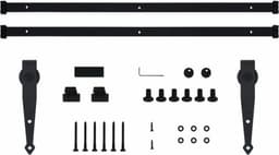 vidaXL - Ophangset - voor - minischuifdeur - 200 - cm - koolstofstaal — thumbnail 5