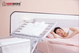 Herzberg: Elektrisch Droogrek Groot - Verwarmd Wasrek - Opvouwbaar - Snel Droog Wasrek — thumbnail 4