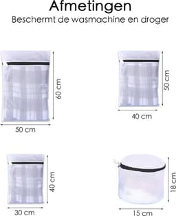 Waszakken - Wasnetten - Bescherm je Wasgoed en Wasmachine - Packing Cubes - Travel Organizer - 7 stuks — thumbnail 5