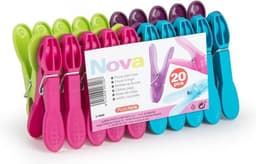 PlasticForte Wasknijpers - 120x stuks - XXL size - 8,5 cm - kunststof - metalen veer — thumbnail 2