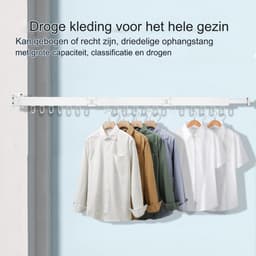 Wanddroogrek inklapbaar - wand droogrek - wanddroogrek uitschuifbaar — thumbnail 4