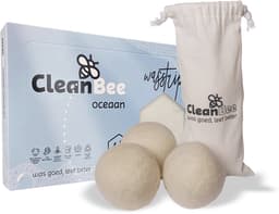 CleanBee® XXL Drogerballen 3 stuks met wasstrips 96 wasbeurten Oceaan - Wasmiddeldoekjes - Wasverzachter - Combipakket - Wasmiddel - Wasvellen - Detergent Sheets - Eco Laundry Strips - Microplasticvrij - Biologisch - Eco Wasstrips - Duurzaam — thumbnail 1