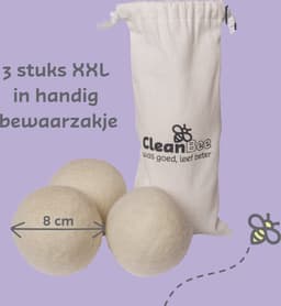 CleanBee® XXL Drogerballen 3 stuks met wasstrips 96 wasbeurten Oceaan - Wasmiddeldoekjes - Wasverzachter - Combipakket - Wasmiddel - Wasvellen - Detergent Sheets - Eco Laundry Strips - Microplasticvrij - Biologisch - Eco Wasstrips - Duurzaam — thumbnail 2