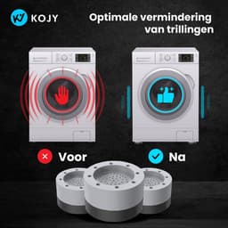 KOJY Wasmachine dempers - Verhoger - Stapelbaar - Grijs - voor wasmachine en wasdroger — thumbnail 2