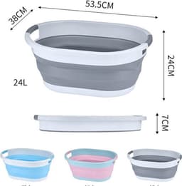 Igoods Wasmand - Opvouwbare Siliconen Wasmand - Ruimtebesparende Wasmand - Met Handvaten - 24L — thumbnail 2
