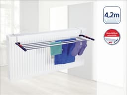 Leifheit hangdroogrek Quartett 42 uitschuifbaar - 4,2 m drooglengte - aluminium — thumbnail 5