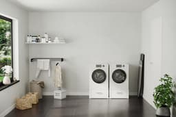 Wasophoogte® Wasmachine verhoger met lade - Wasmachine kast - Wasmachine opbouwmeubel - Wasmachine sokkel - 31cm hoog - Wit - Universeel- Dubbel — thumbnail 3