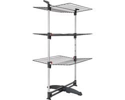 Tomado - Droogtoren Ciclone Vario - 38 meter drooglengte - Inklapbaar - Aluminium en Metaal - Met haken voor kledinghangers - 5 jaar garantie - Zwart