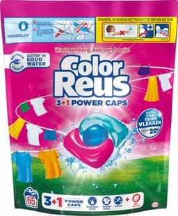 Witte Reus Wasmiddelcapsules 3+1 Power Caps Kleur - 4 x 65 beurten - Voordeelverpakking — thumbnail 3
