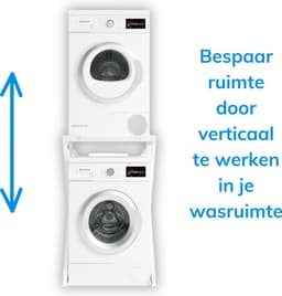 ACAZA Wasmachine Verhoger - Wasmachine Kast - Wasmachine Ombouw - Metaal - Wit — thumbnail 5