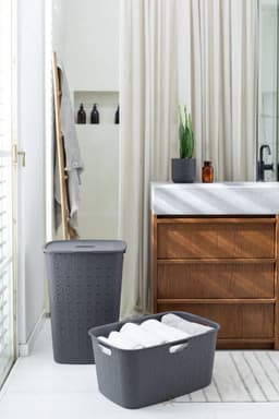Curver Softex Wasbox - 56L - 43,8x34x59,9cm - Antraciet — thumbnail 4
