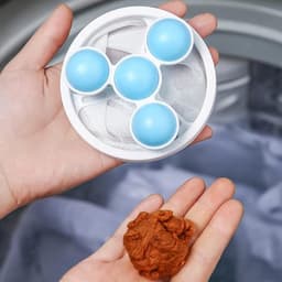 Narimano® 2 Stks Drijvende Haar Filtering- Mesh Removal Wasmachine Wol Apparaat Wasmachine -Haarfilter Schoonmaak Mesh Bag -Herbruikbare Wasmachine Haarvanger — thumbnail 4