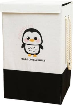Wasmand - Wasmand Kinderkamer - Opbergmand kinderen - Opvouwbare Wasmand - Laundry Basket- Wasmand met Deksel - Opbergmand voor speelgoed - Speelgoedmand - 45L — thumbnail 2