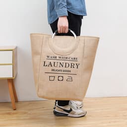 Wasmand - Wasmanden - wasmand inklapbaar - Opvouwbare Wasmanden - 32cm * 27cm * 50cm, Enge4ls-IJzeren Pijpenrek — thumbnail 5
