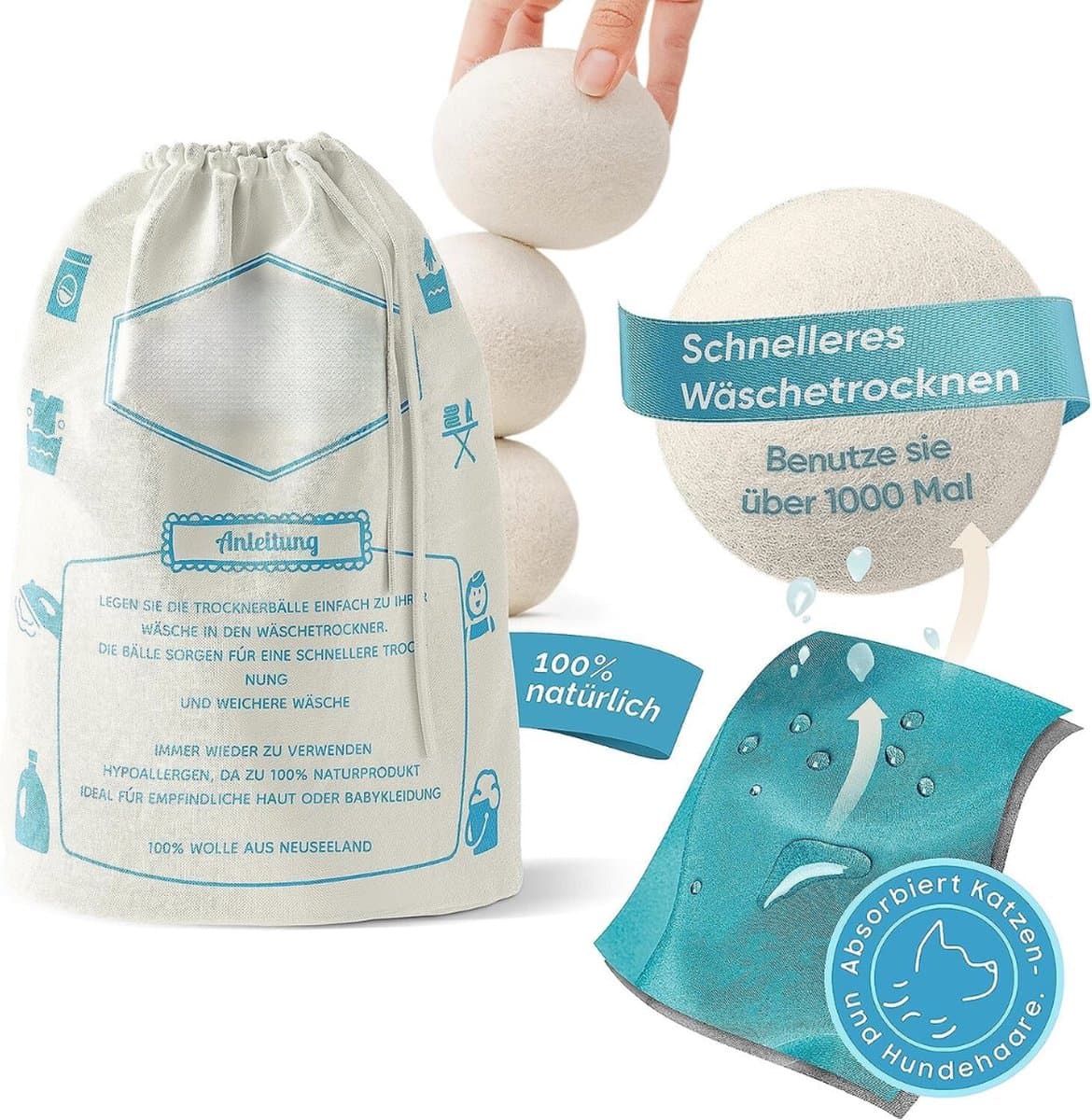Drogerballen - Drogerballen Voor Wasdrogers - Droger Ballen - Drogerbollen — afbeelding 1