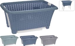 Bathroom solutions wasmand op poten - grijs - 38 liter - 39 x 59 x 29 cm - Wasgoedmanden - kunststof — thumbnail 2
