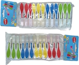 Wasknijpermand - Wasknijpermandje - Met 24 Wasknijpers - 3 Liter - 22,5 x 15 x 14 cm - Wit — thumbnail 3