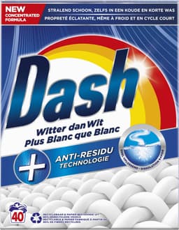 Dash - Witter dan Wit - Waspoeder - Witte Was - 40 Wasbeurten — thumbnail 1