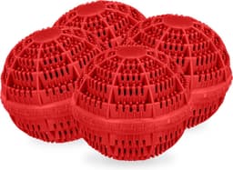wasbol set van 4 - voor wasmachine - tot 90°C - tot 1000 wasbeurten - rood — thumbnail 1