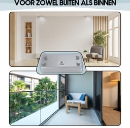 W&Z Waslijn Uittrekbaar - Wasdraad - Wanddroogrek zonder boren - Rol drooglijn - Waslijndraad met stalen kern - 8,4 m drooglengte - Grijs — thumbnail 3