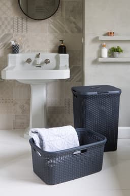 Curver Style Wasmand met Deksel - 40L - Antraciet — thumbnail 5