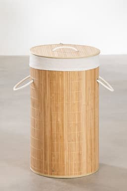 MIRA Home - BOSTIC - Jerez - Bamboe Wasmand - Functioneel en Decoratief - Duurzaam - Natuurlijk en Eenvoudig Ontwerp - Afmetingen 60cm — thumbnail 4