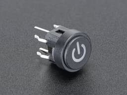 Mini Illuminated Momentary Pushbutton - Blue Power Symbol Adafruit 3105 — thumbnail 3
