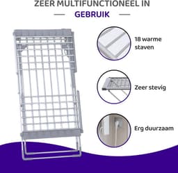 Ce.Goods Elektrisch Droogrek - Verwarmd wasrek - Droogrek Elektrisch - Inklapbaar Droogrek - Snel Drogend Wasrek — thumbnail 3