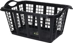 Storage Solutions wasmand - met handvatten - zwart - 37 liter - 60 x 40 x 30 cm — thumbnail 1