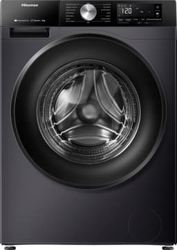 Hisense WF3S9043BB3 vrijstaande wasmachine - 9 kg capaciteit - 1400 tpm centrifugeersnelheid - energiezuinig - zwart — thumbnail 1