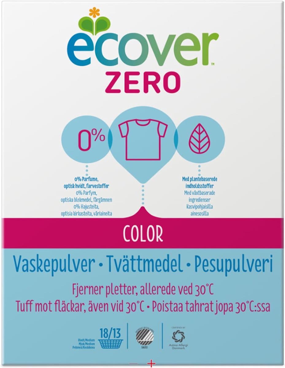 Ecover - ZERO - Color - Waspoeder - 750g - 13 tot 18 Wasbeurten — afbeelding 1