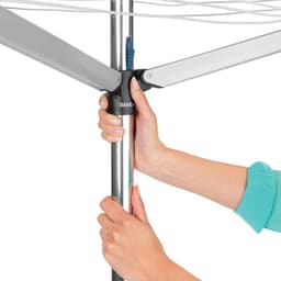 Brabantia Essential Droogmolen - met Beschermhoes en Betonanker - 40 m - Metallic Grey — thumbnail 3