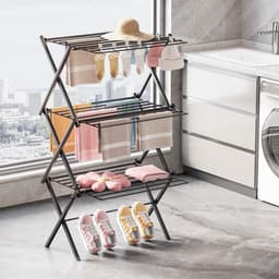 Unyqoos ® Multifunctioneel Opvouwbaar Droogrek voor Binnen en Buiten met Drie Niveaus — thumbnail 2